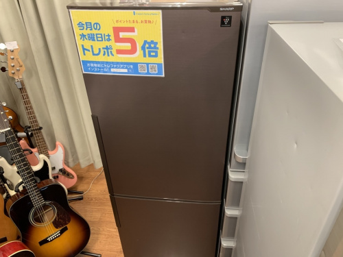 生活家電の2ドア冷蔵庫