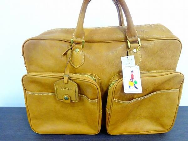 PORTER × CASTER コラボ　vintage ボストンバッグ　総レザー PORTER × CASTER コラボ vintage ボストンバッグ 総レザー 2025