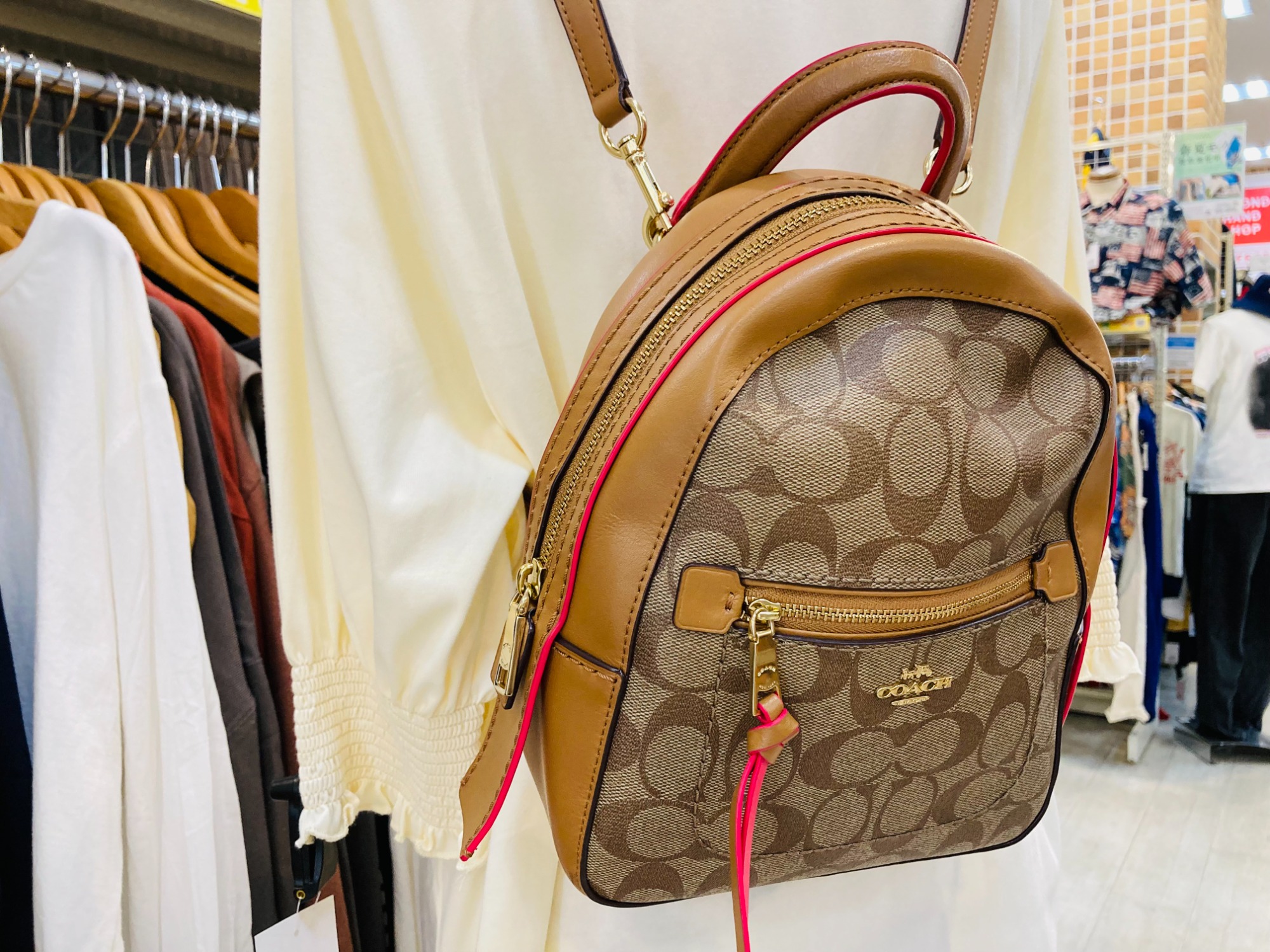 新品】 COACH コーチ リュック バックパック ミニ カーキー フルーツ