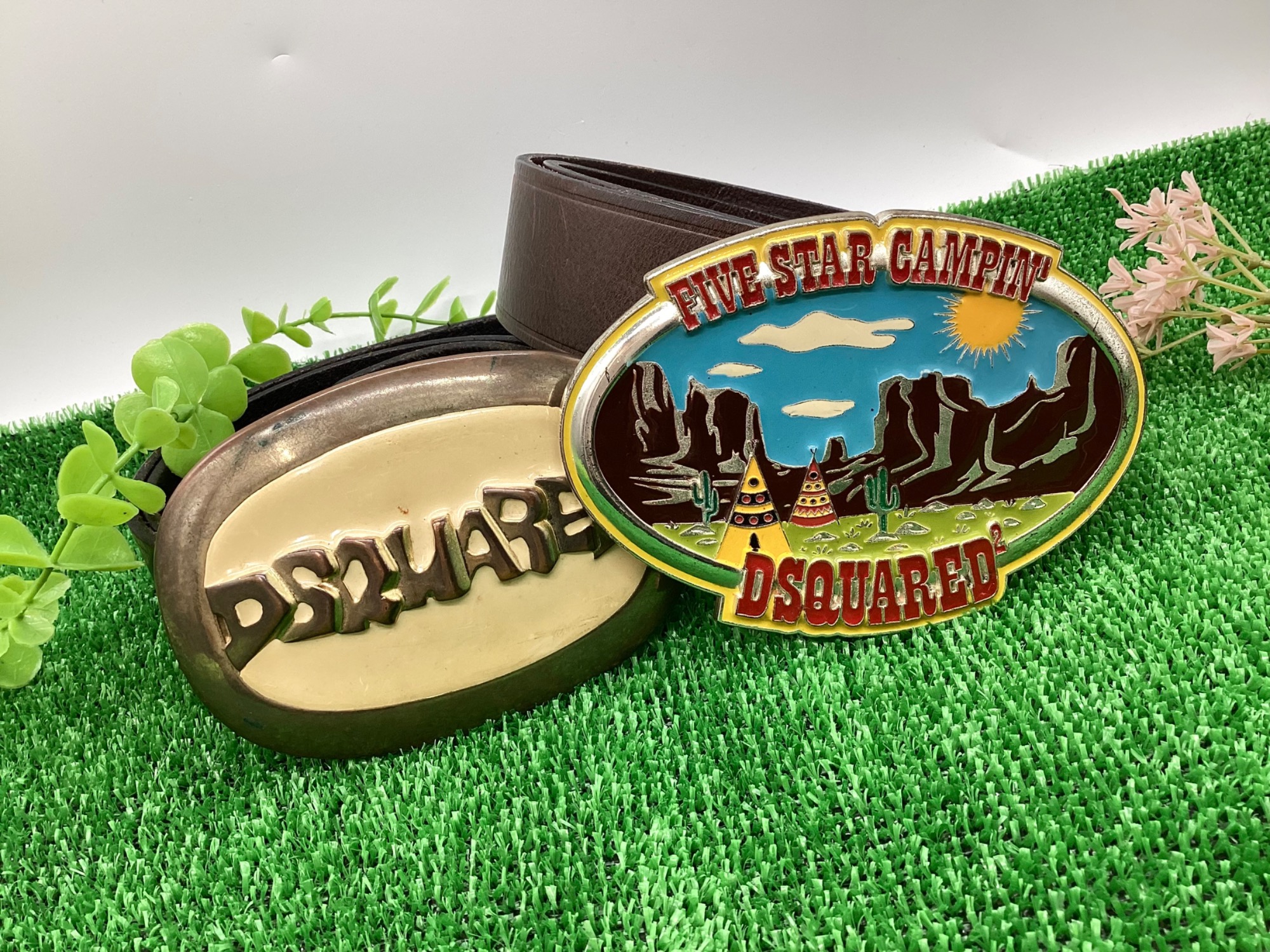DSQUARED2 ロゴバックル ベルト ディースクエアード DSQUARED2 メンズ ベルト 小物 ロゴ D2ロゴ