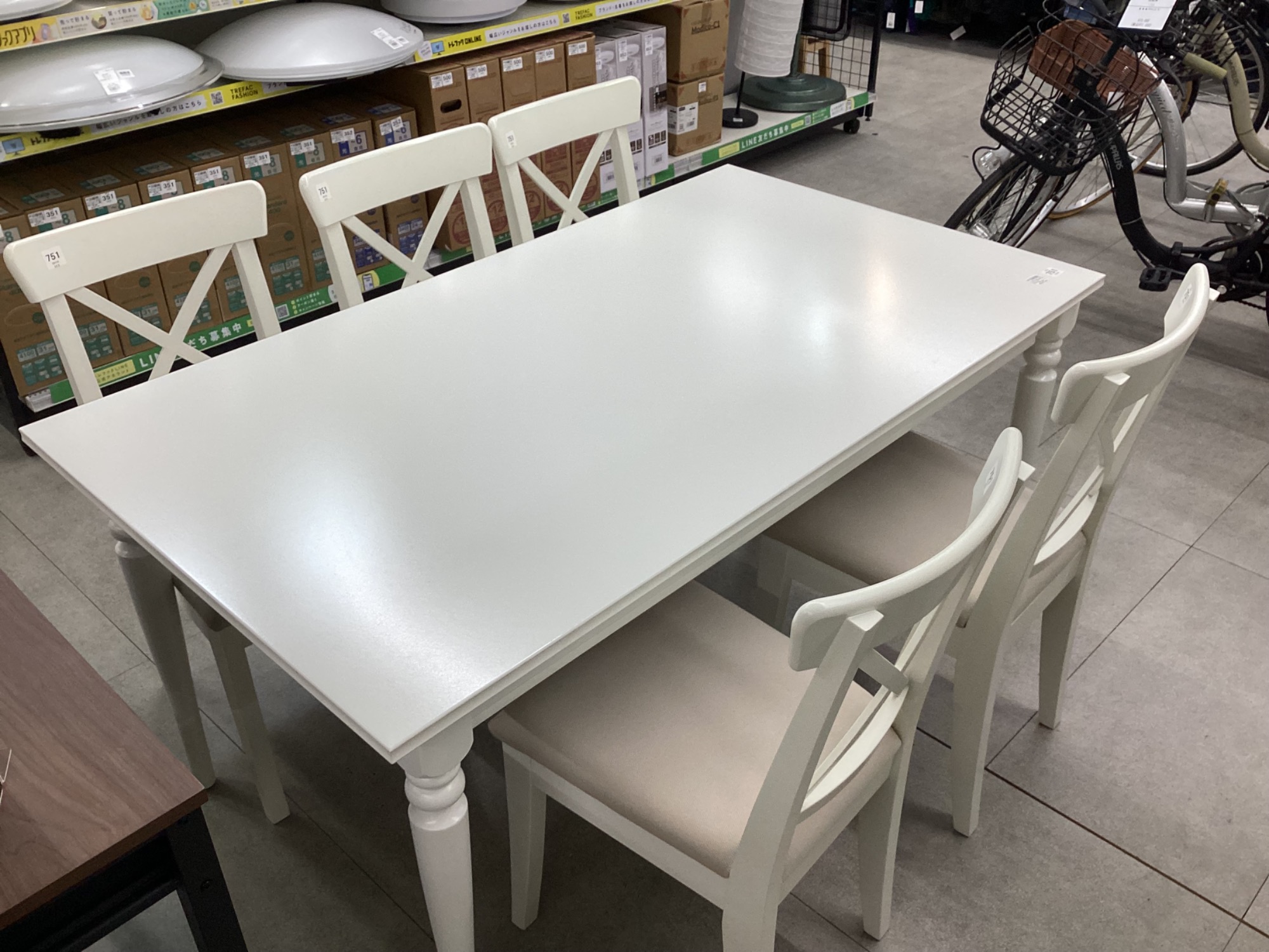 【中古】IKEAテーブル 6人用の大サイズ♪】IKEAダイニング6点セットのご紹介♪【市川店