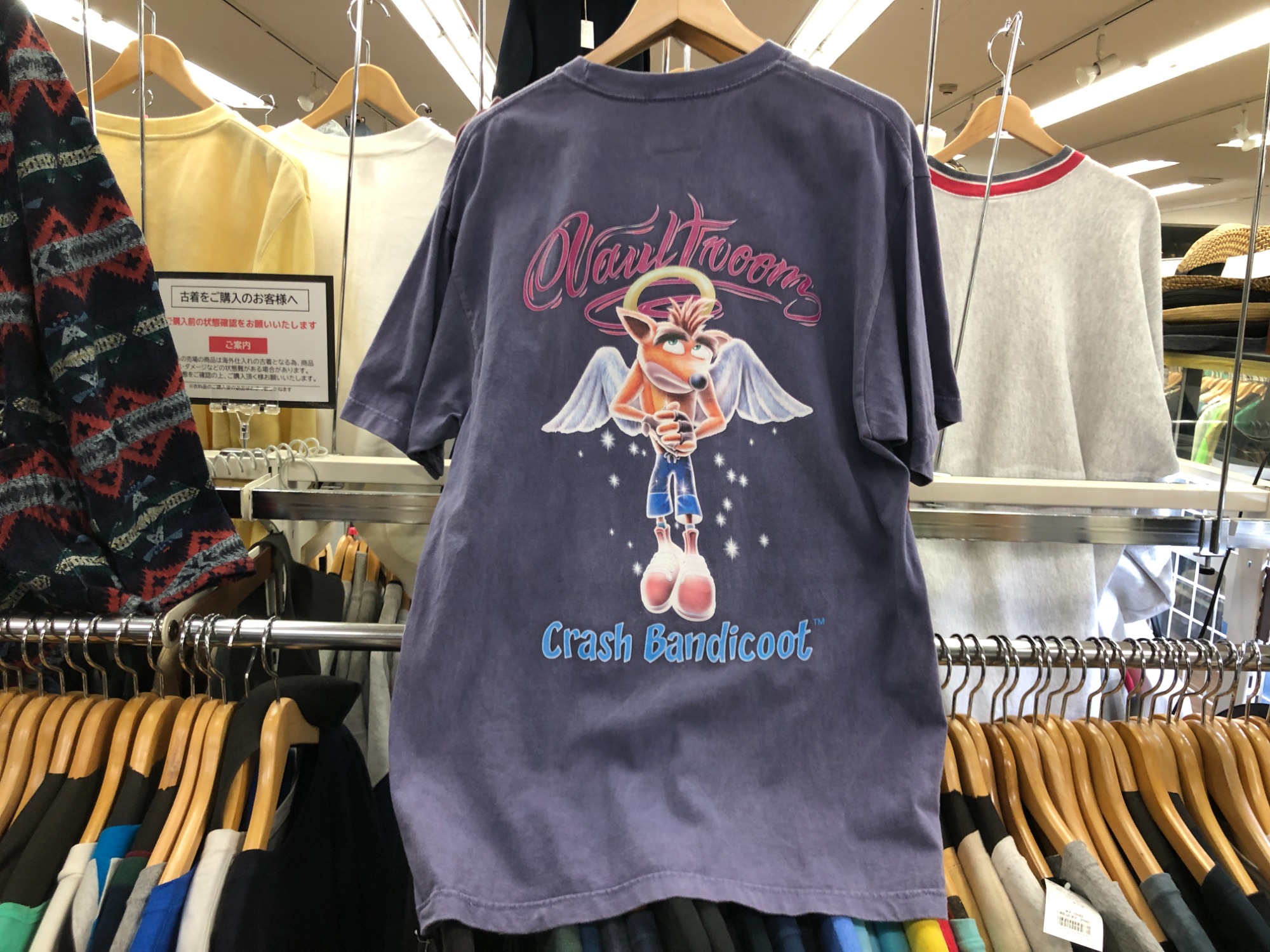 VAULT ROOM×CRASH BANDICOOT プリントTシャツ買取入荷しました VAULT ROOM×CRASH BANDICOOT プリントTシャツ買取入荷しました