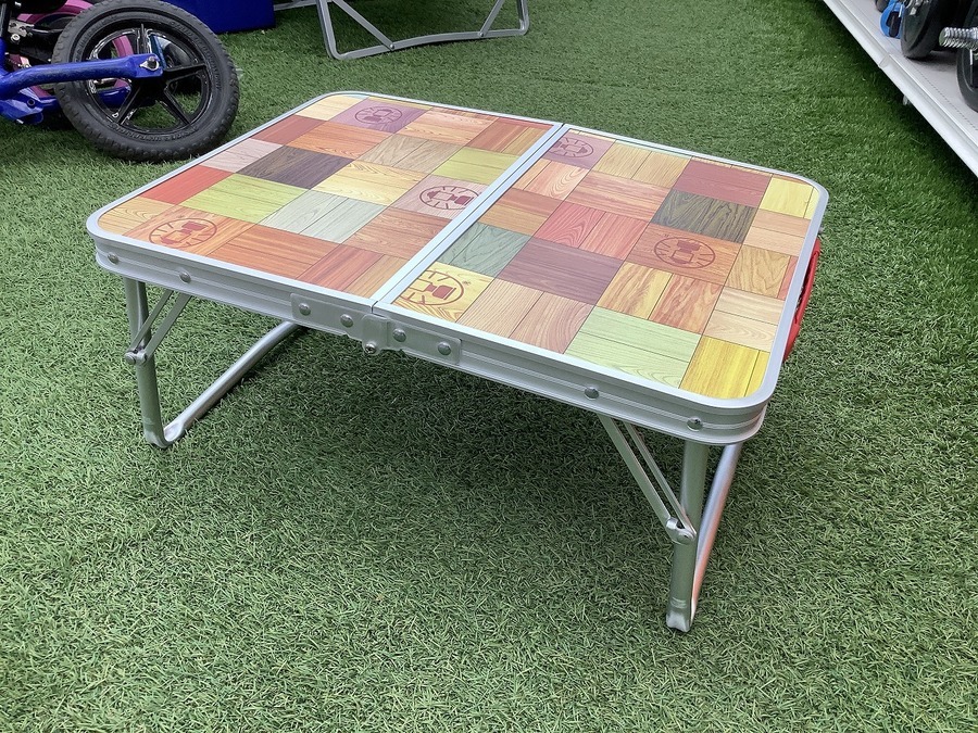 コールマン ミニテーブルプラス モザイクウッド 廃盤品 Coleman コールマン＞ インディゴレーベルシリーズ ミニテーブル