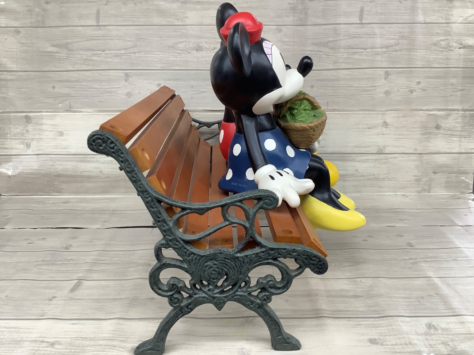 【美品】ミッキーマウス＆ミニーマウス ベンチプランタースタンド 加藤工芸製 希少 激レア 】ミッキーマウス&ミニーマウス プランター ベンチ