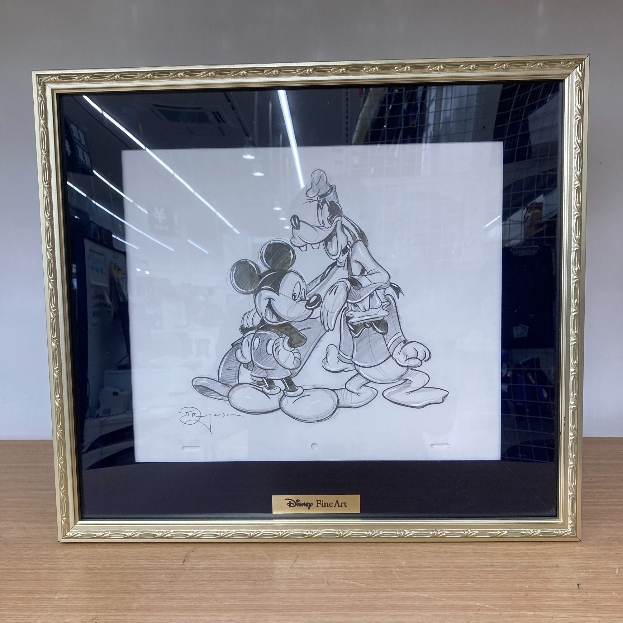 鉛筆デッサン：Disney Fine Art：寄り添う友達 A Friend to Lean