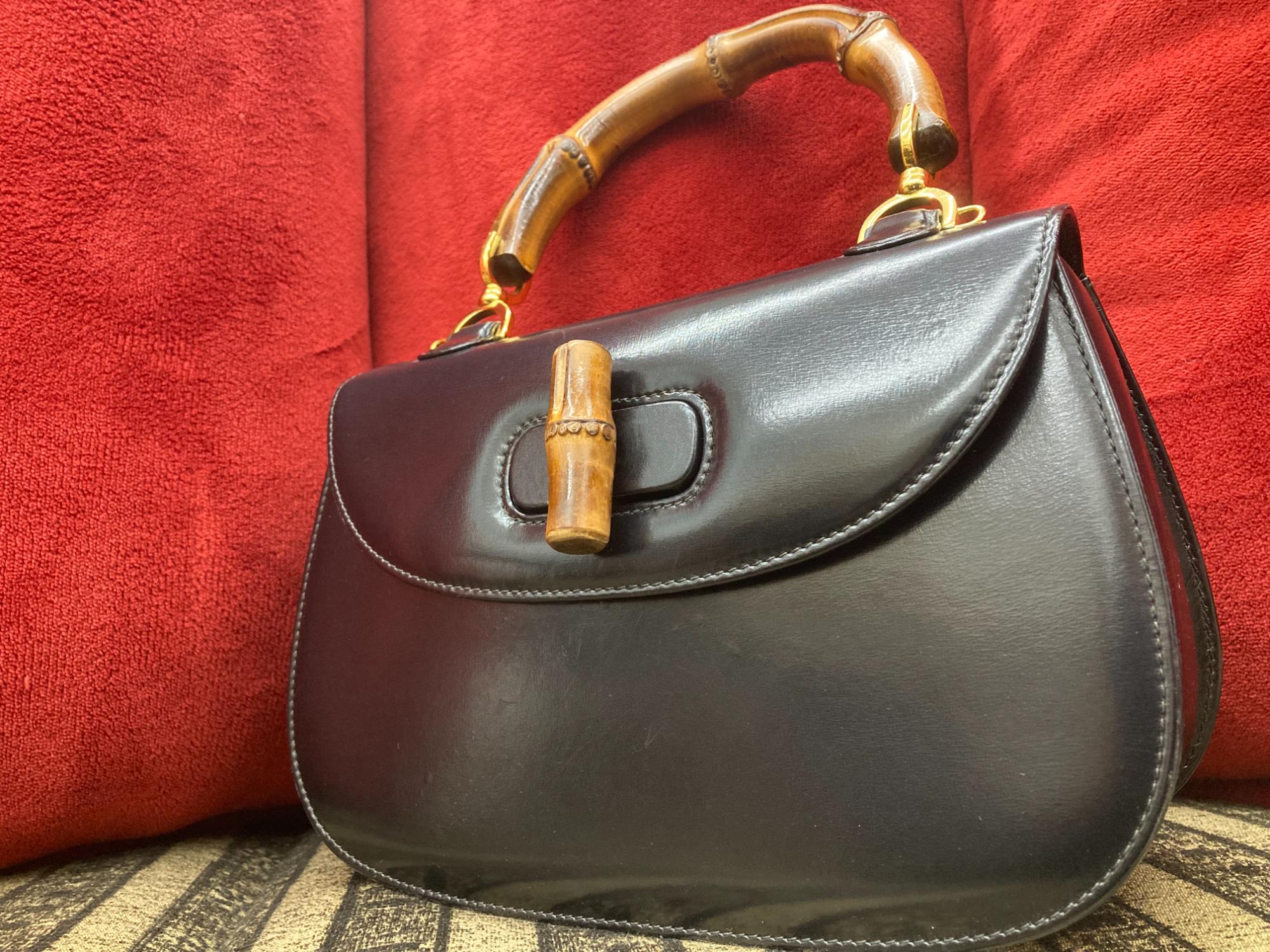 【新品未使用】GUCCI ヴィンテージ レザーバッグ 未使用に近い✨グッチ ショルダーバッグ レザー ダークブラウン