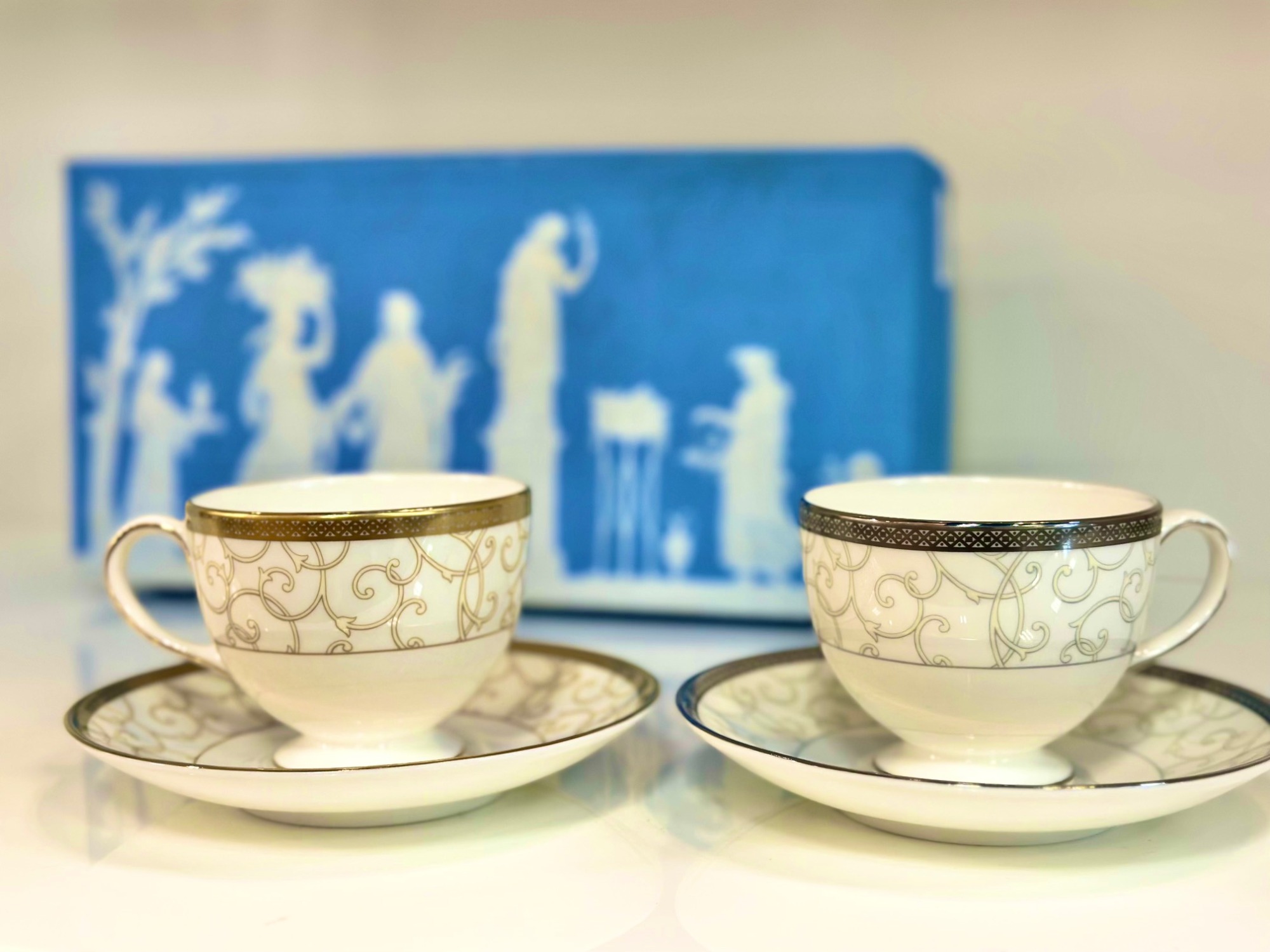 ウェッジウッド (  ) セレスチャルプラチナ ティーカップ＆ソーサー  2客セット ウェッジウッド ( WEDGWOOD ) セレスチャルプラチナ ティーカップ