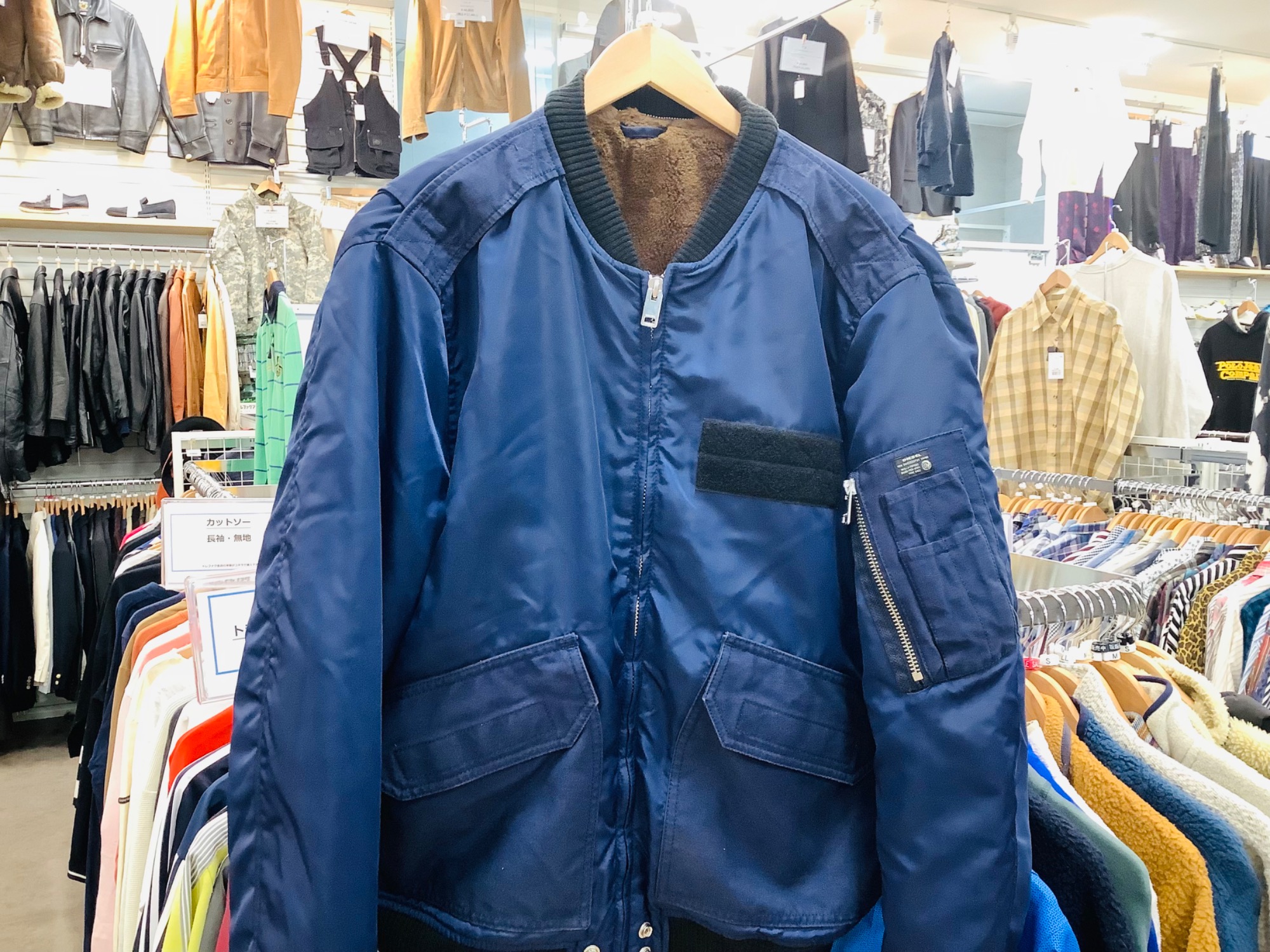 DIESEL ネイビー MA-1ジャケット ディーゼル フライトジャケット