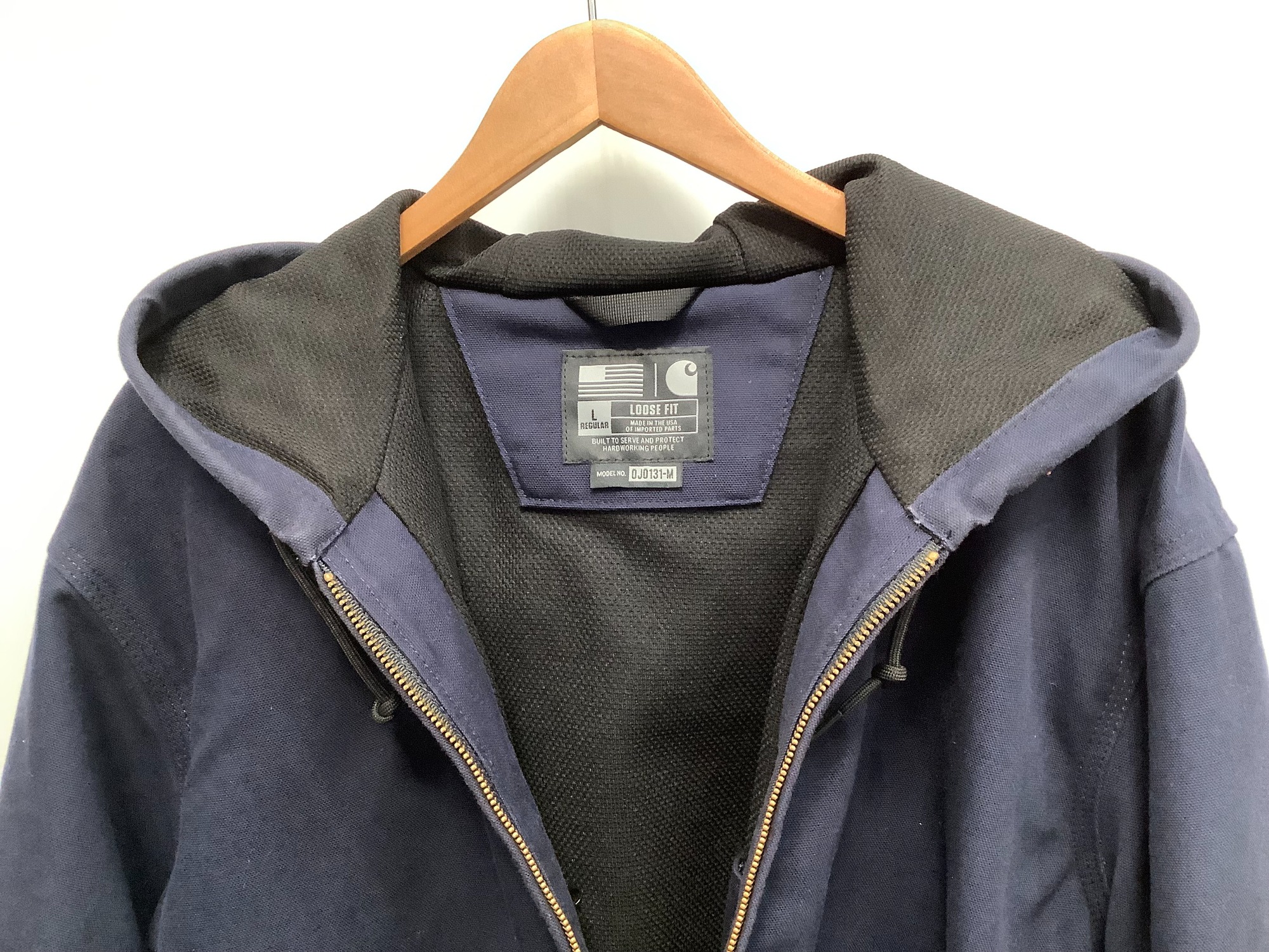 Carhartt カーハート アクティブジャケット ネイビー　0J0131-M カーハート USA製 アクティブジャケット ダック地 コットン