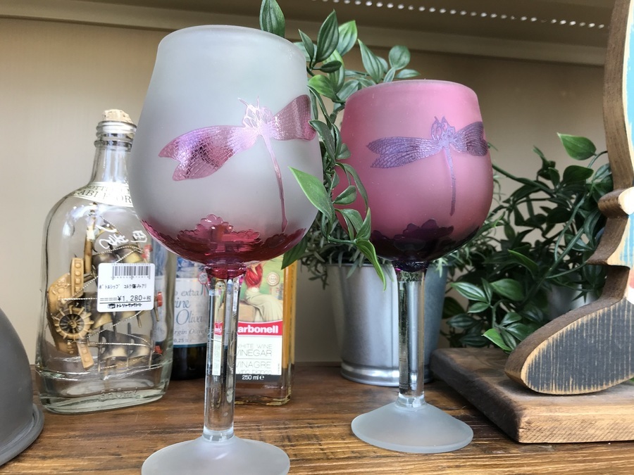 エミール・ガレの希少な蜻蛉図 ワイングラス買取入荷致しました