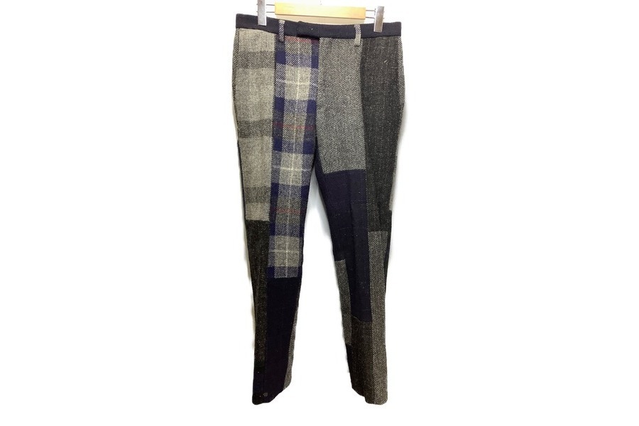 ユナイテッドアローズ×ニックウースター ハリスツイードパッチワークジレベスト46 UNITED ARROWS x NICK WOOSTER ハリスツイードパッチワーク