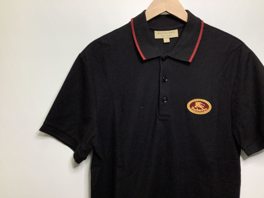 BURBERRY ロゴプリントポロシャツ Burberry メンズメタルコットンスリムフィットピケポロシャツ (すべて