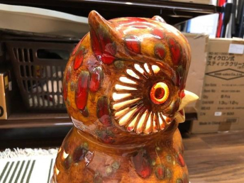 置物のフクロウ