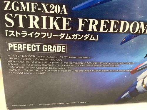 プラモデルの1/60 PG ZGMF-X20A ストライクフリーダムガンダム 「機動戦士ガンダムSEED DESTINY」