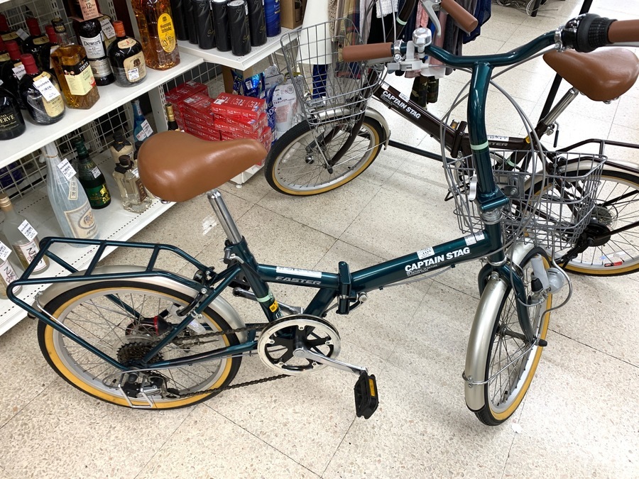キャプテンスタッグ　折り畳み自転車　中古　大阪引き取りのみ キャプテンスタッグ折り畳み自転車中古大阪引き取りのみ