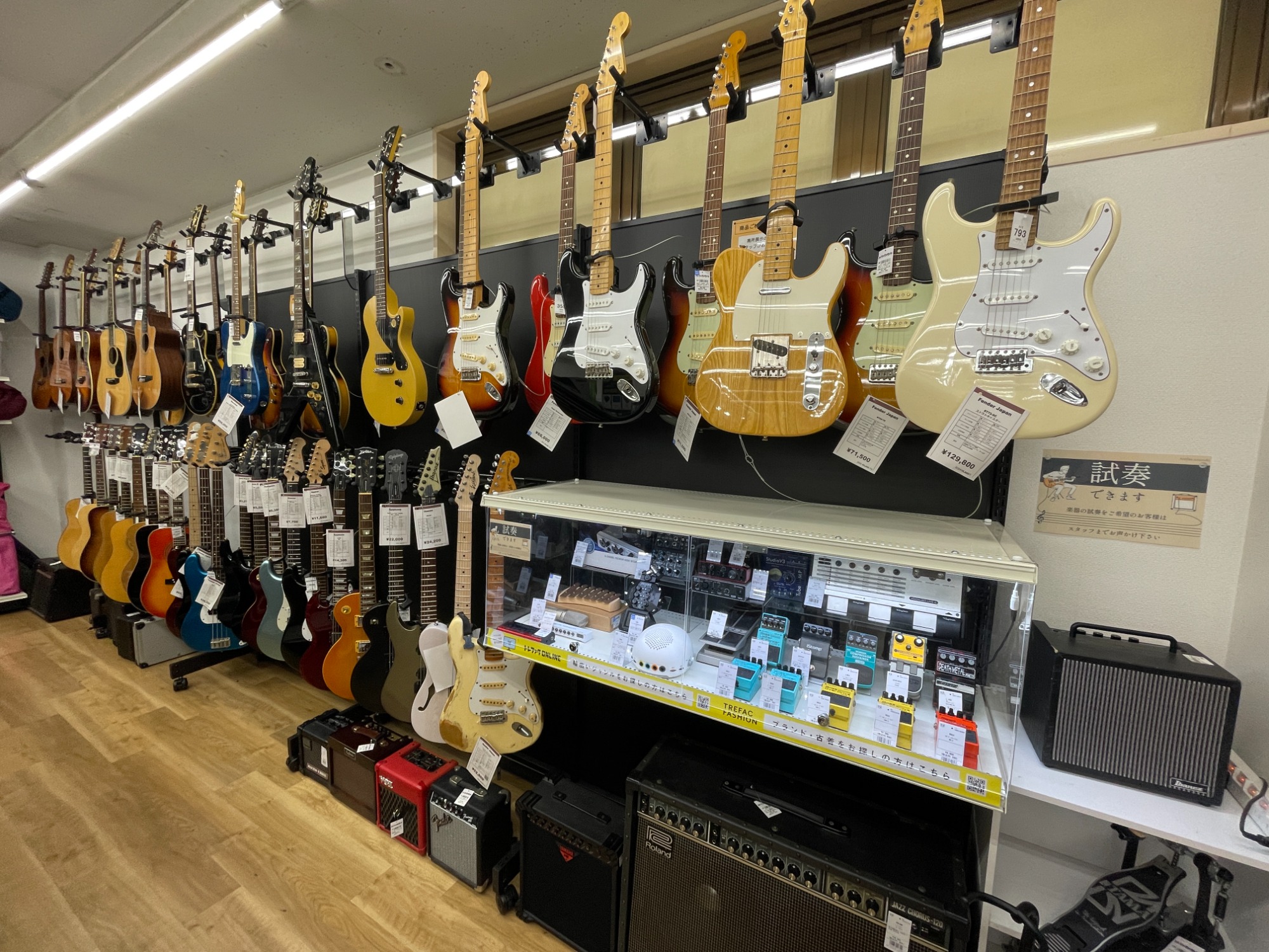 三鷹店の楽器売場が拡張されました！ギター・ベースの展示本数増えて
