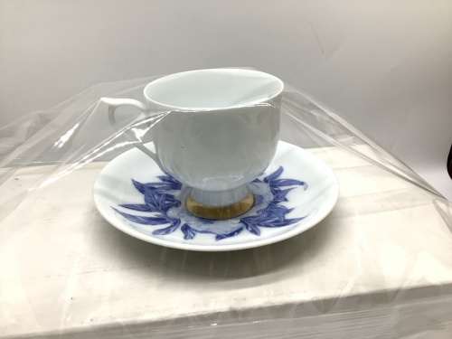 洋食器のオリエンタルブルペア珈琲碗皿