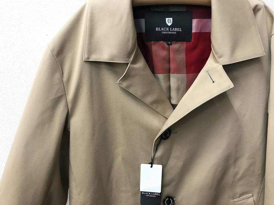 ブラックレーベルクレストブリッジ ステンカラーコート チェック