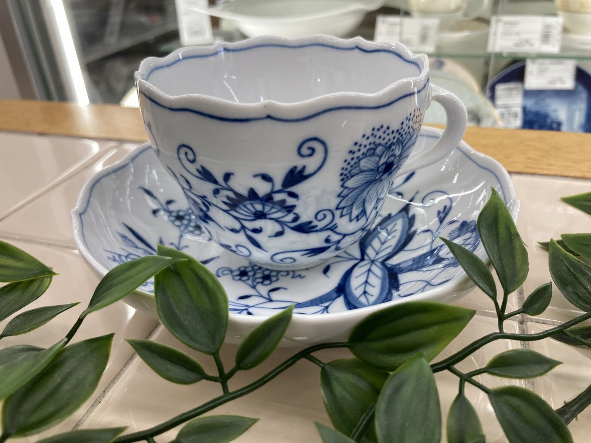 店舗同時販売中】マイセン/Meissen/ブルーオニオン/ティーカップ＆ソーサー