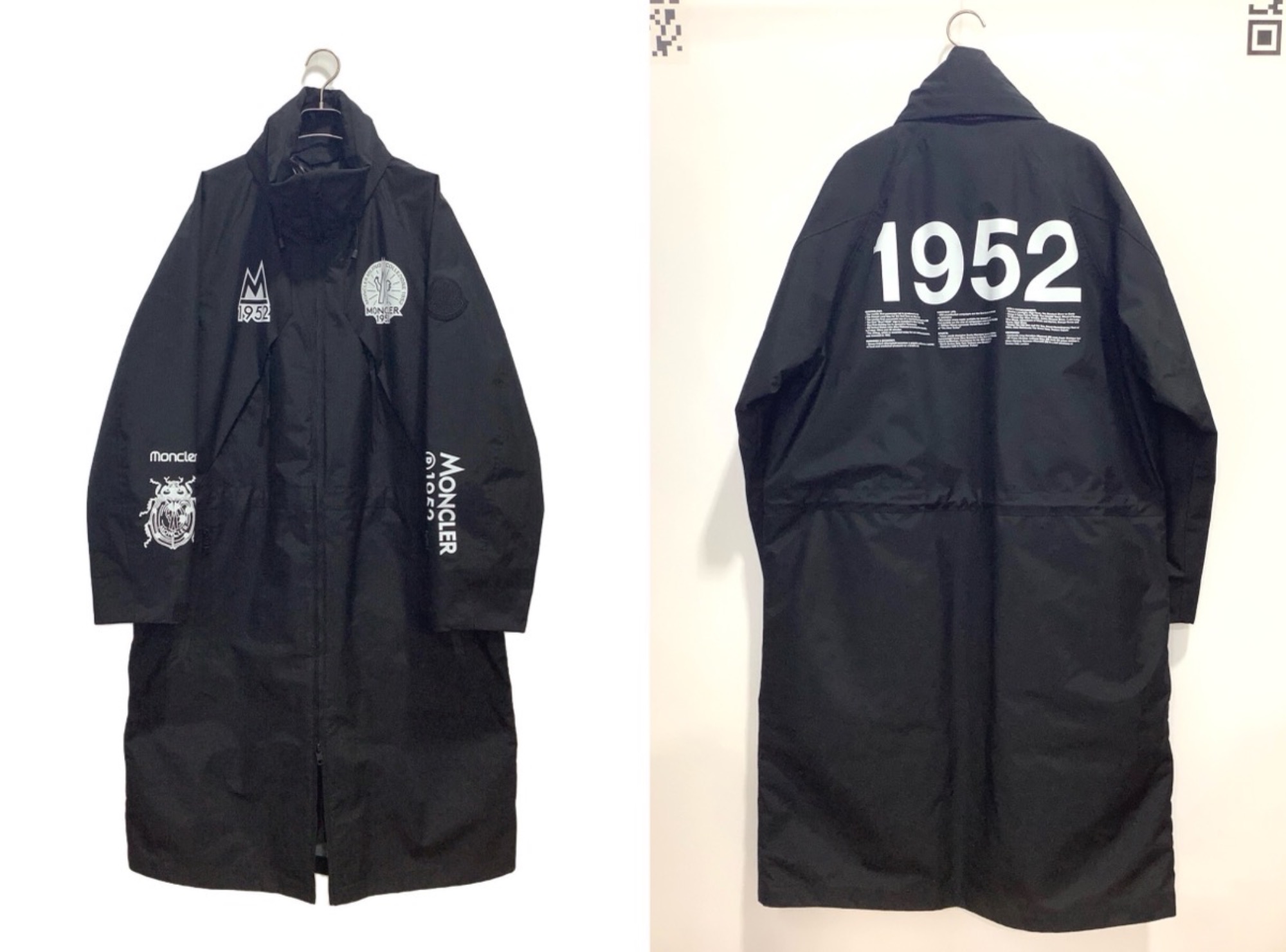 MONCLER GENIUS コート　ブラック MONCLER GENIUS×FRAGMENT DESIGN VALLOR JACKETステンカラーダウン