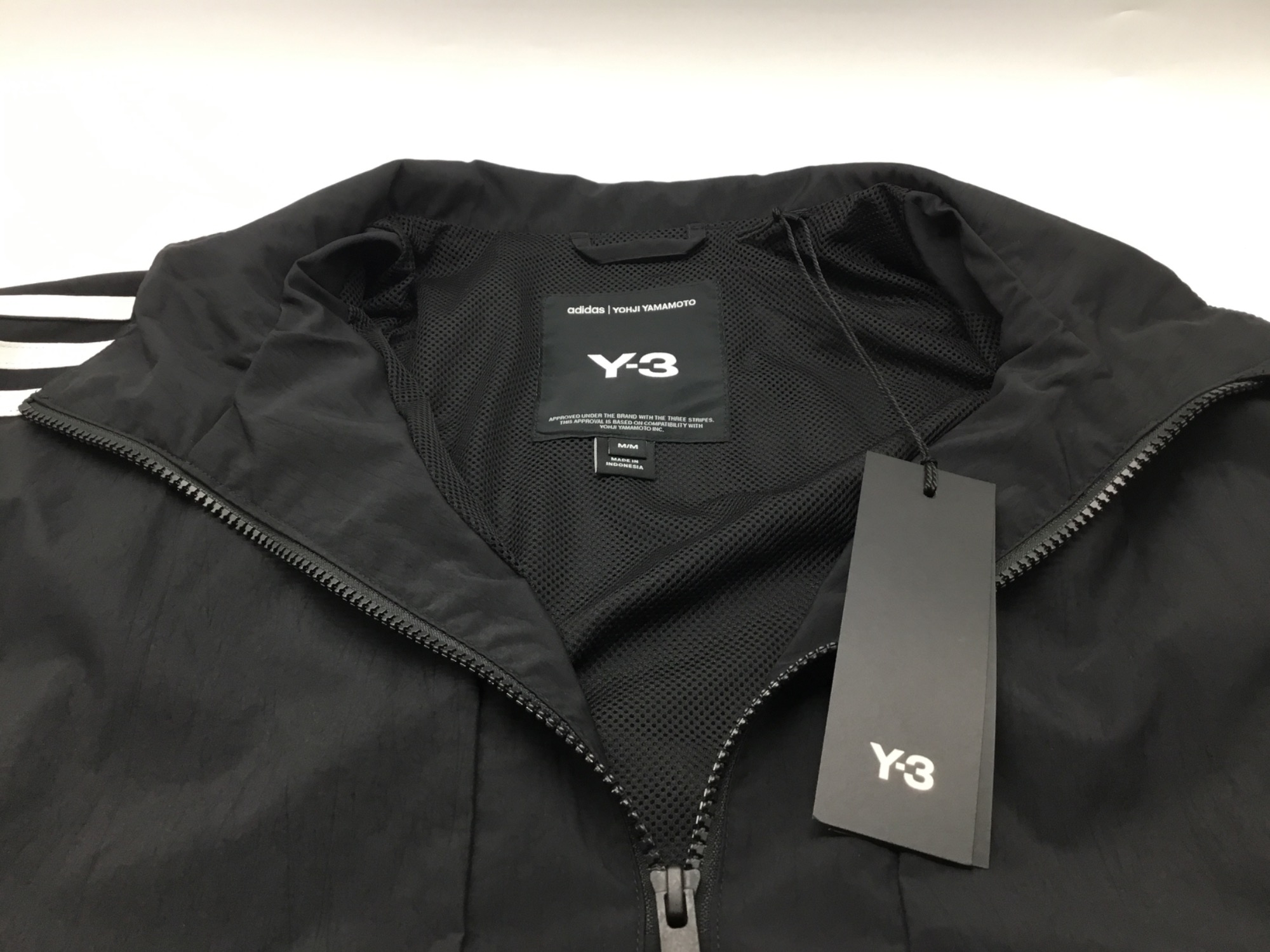Y-3 adidasハーフジップ　ナイロンジャケット　XL Y-3 ワイスリー オーバーサイズ ハーフジップ ナイロンプルオーバー