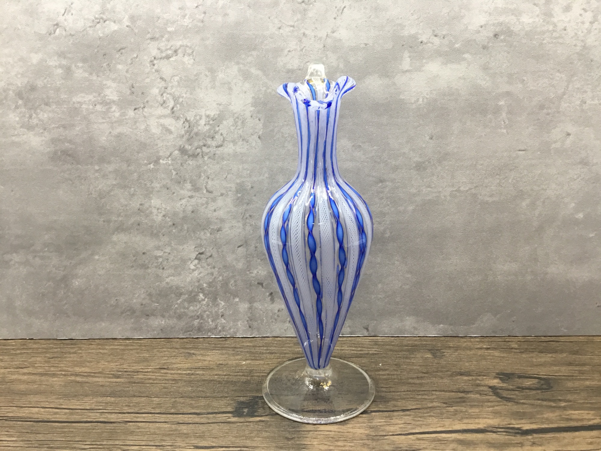 MURANO GLASS(ムラーノグラス) レースグラスフラワーベース 水差し型