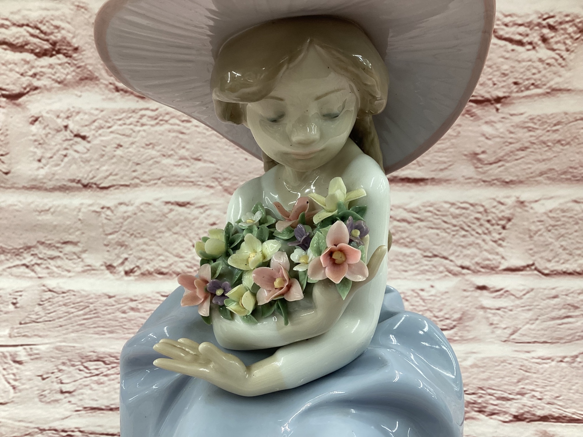 CG893 LLADRO 【リヤドロ】 磁器人形 寿老人 置物 高27.5㎝／指や