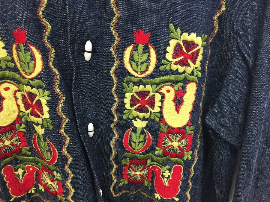 ニードルス 90年代 刺繍ジャケット 螺旋に舞うスカジャン 今昔 KJ-29199 和柄 和風 狐 きつね