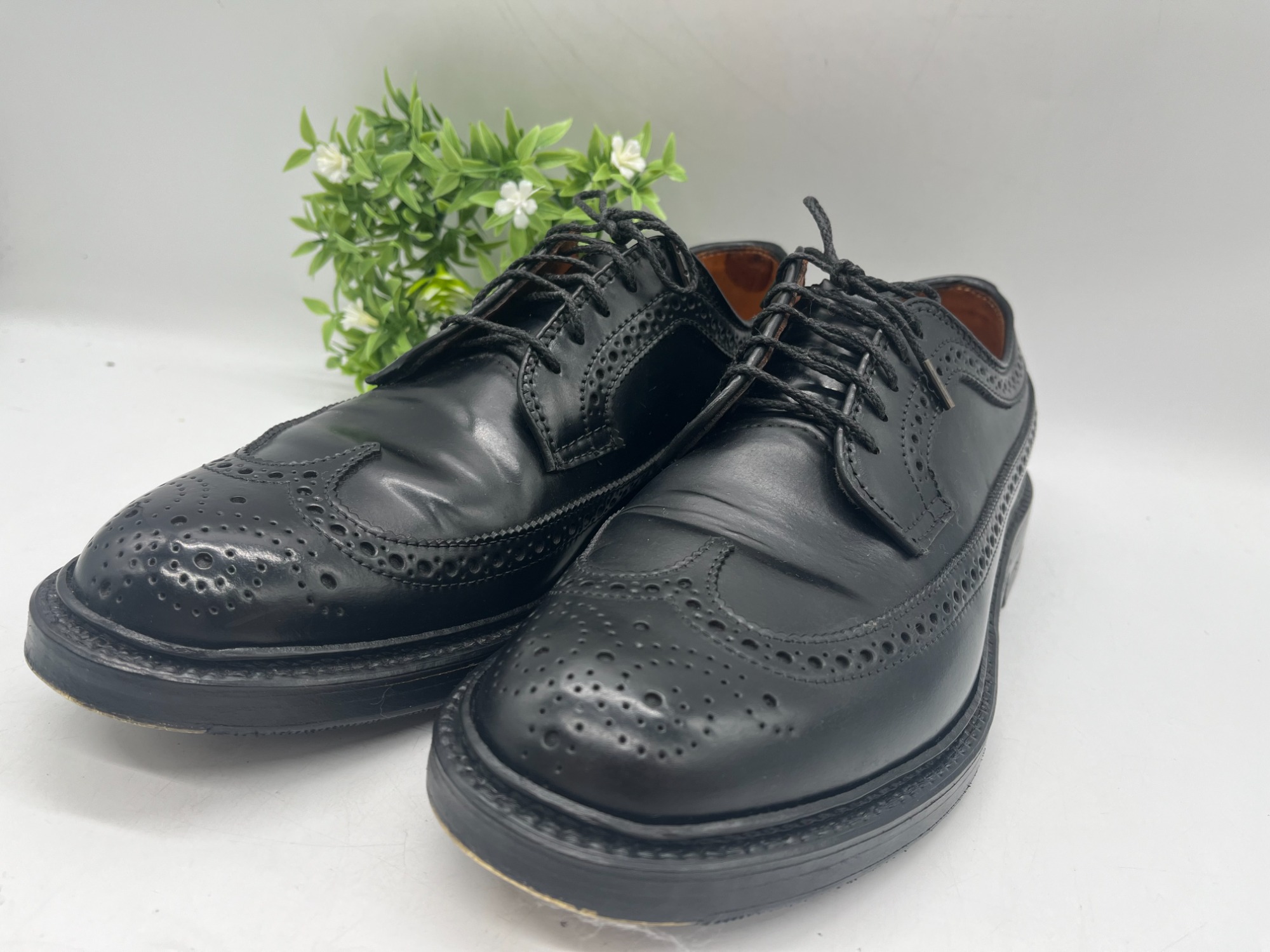 桜*花様 ☆希少ALDEN 20810オールデンウイングチップレザーシューズ10 中古】ALDEN(オールデン)メンズレザーシューズ(ウィングチップ)938【10