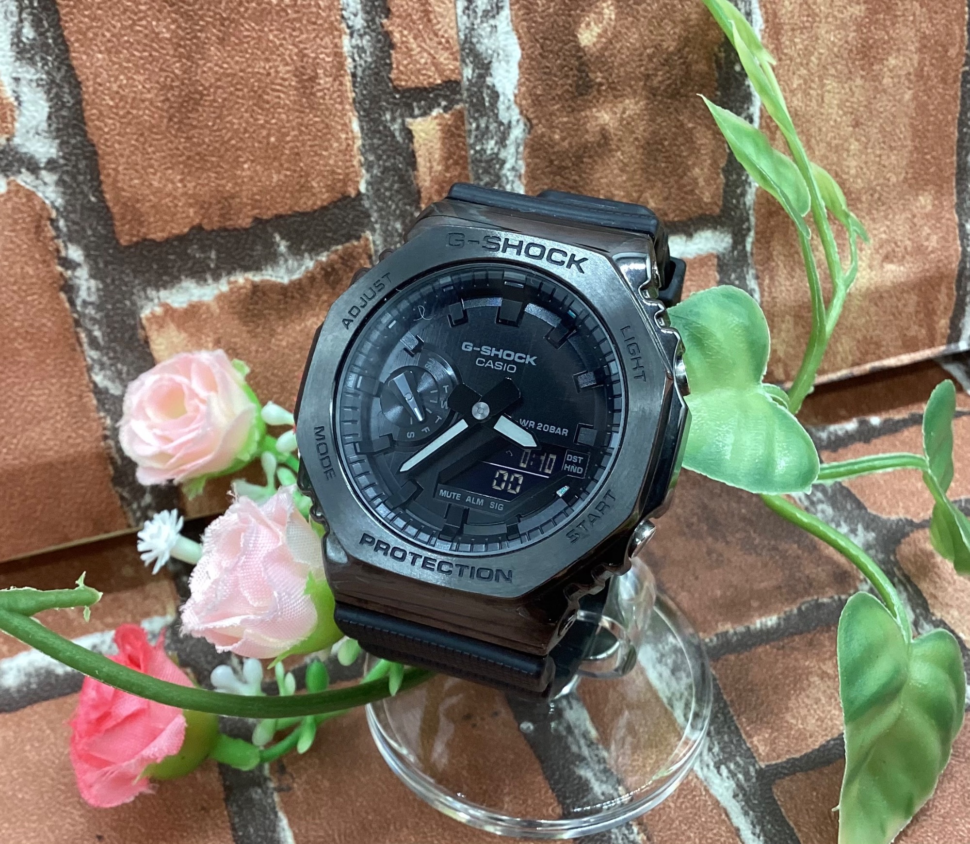G-SHOCK ブラックラバーベルト時計 G-SHOCK カーボンブラック ラバー