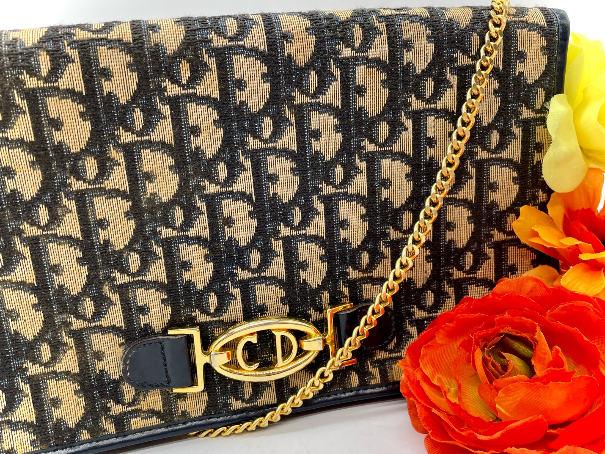 ヴィンテージ✨Christian Dior トロッター チェーンショルダーバッグ Christian Dior クリスチャン ディオール トロッター ショルダー