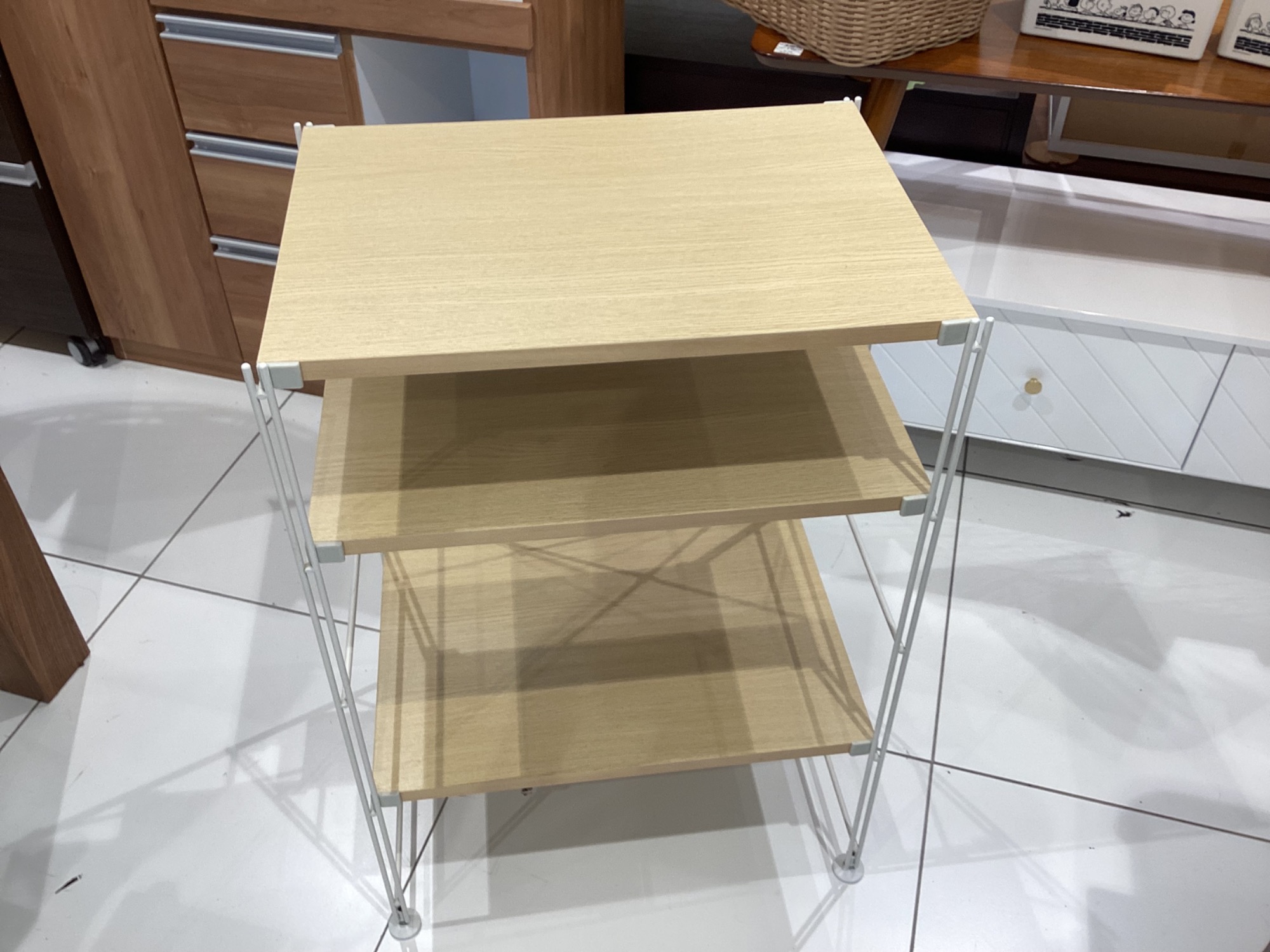 美品 MUJI 無印良品 スチール ユニット シェルフ 3段 匿名配送