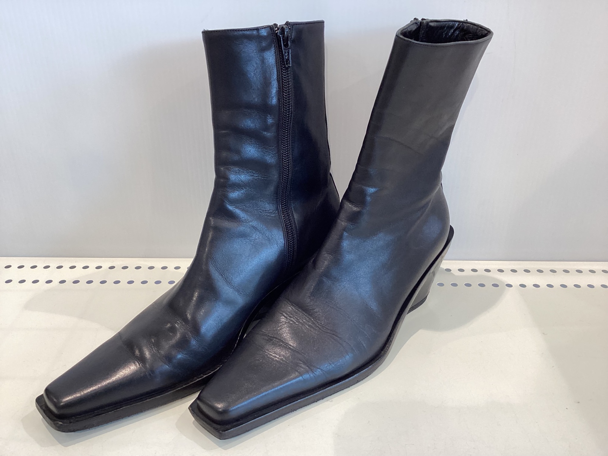☆鉄0198S☆ANN DEMEULEMEESTER ショートブーツサイドジップ ☆鉄0198S☆ANN DEMEULEMEESTER ショートブーツサイドジップ