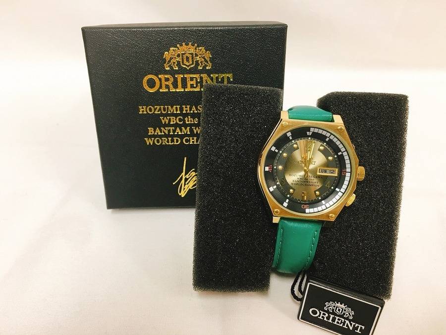 WBC世界バンタム級チャンピオン長谷川穂積コラボORIENT 自動巻き時計