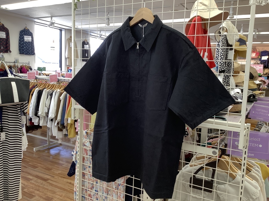 【美品】AURALEE オーラリー　クロップドポロシャツ 至極の名品！】AURALEE(オーラリー)ハーフジップポロシャツをご