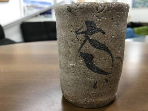 湯のみの唐津焼き