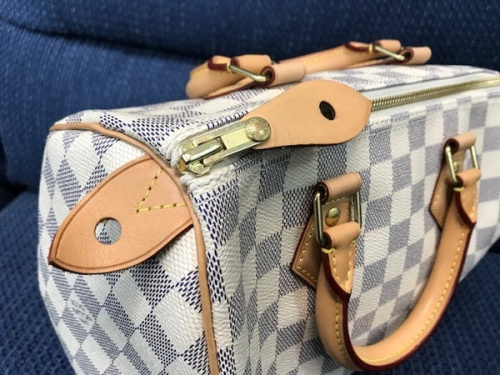 ダミエ・アズールのミニボストンバッグ