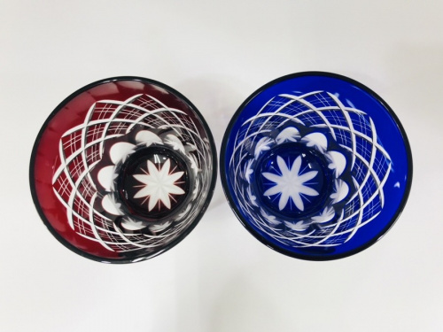 切子のペアグラス