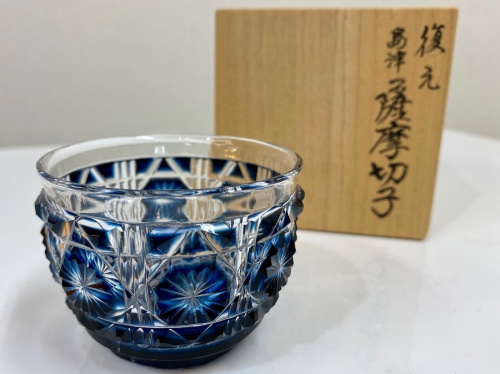 千葉　市川　船橋　江戸川　墨田　葛飾　幕張　中古　小物　買取の薩摩切子　グラス　切子猪口