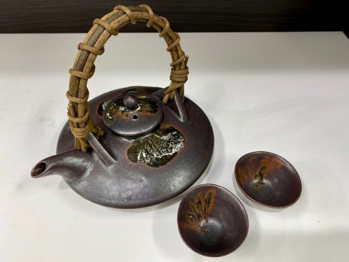 酒器揃　黒千代香の急須　湯飲みセット