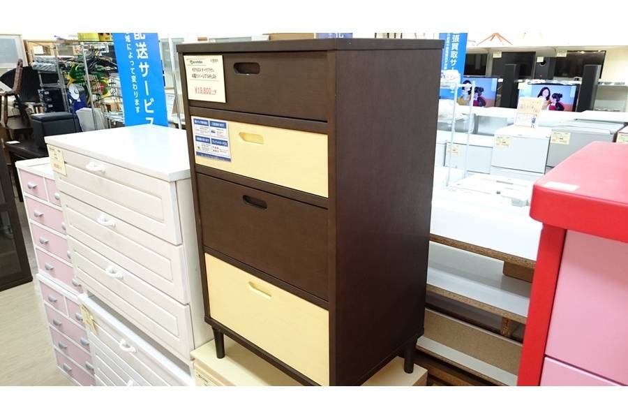 気分で変えられる!! KEYUCA(ケユカ)のリバーシブル4段チェストをご紹介