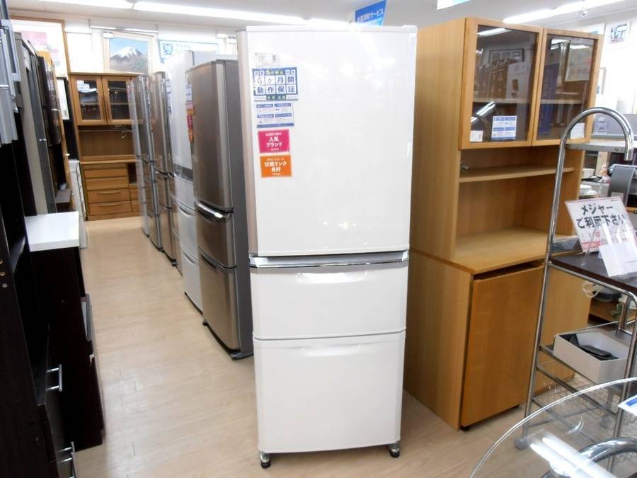 三菱 3ドア冷蔵庫 MR-C34X-W 335L 2013年製 MITSUBISHI(三菱)の3ドア冷蔵庫「MR-C34X-W」をご紹介！｜2018年