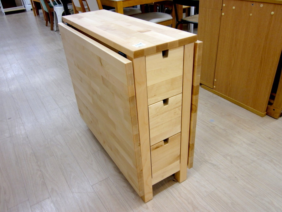 IKEA　折り畳みテーブル　USED　ゲートレックテーブル イケア IKEA ダイニング5点セット ◇ NORDEN 折りたたみテーブル