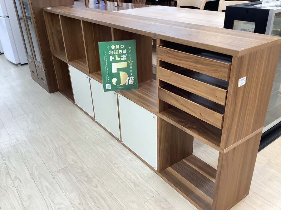 無印良品　スタッキングシェルフ　中古 中古品】スタッキングシェルフセット・3段×2列・オーク材