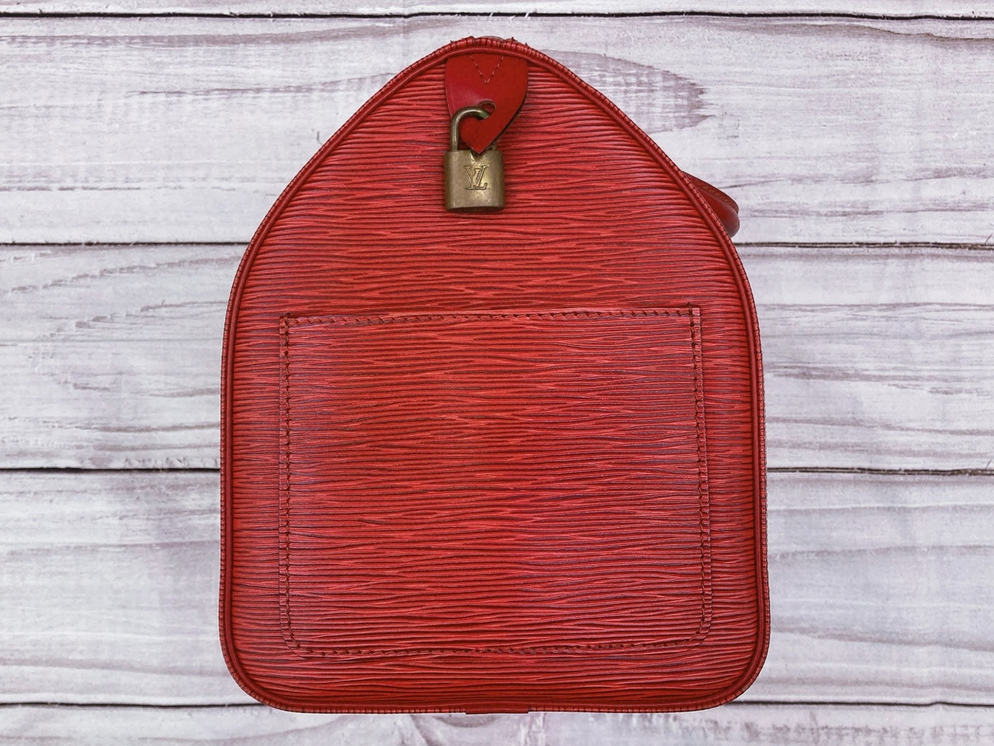 タイムセール！ルイヴィトン☆エピ☆スピーディー40☆赤☆パドロック付き ルイヴィトン エピ スピーディー ブラウン ハンドバッグ 【激レア】