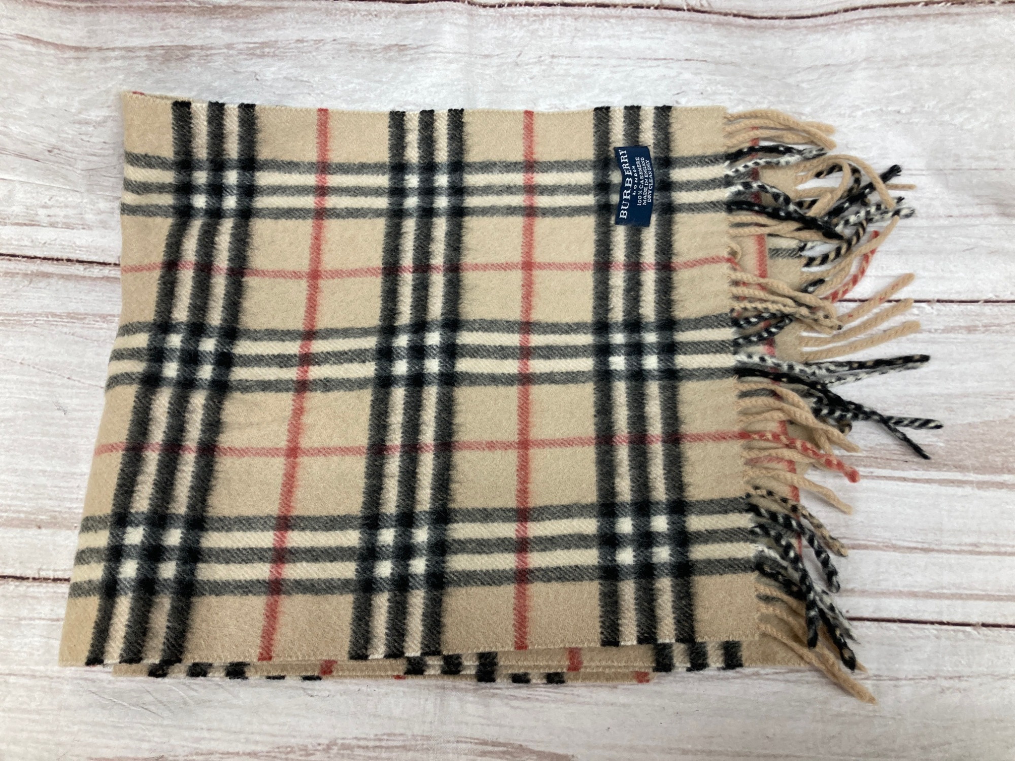 希少 美品✨ バーバリーロンドン カシミヤ100% マフラー Bモチーフ 中古・古着通販】BURBERRY LONDON (バーバリーロンドン