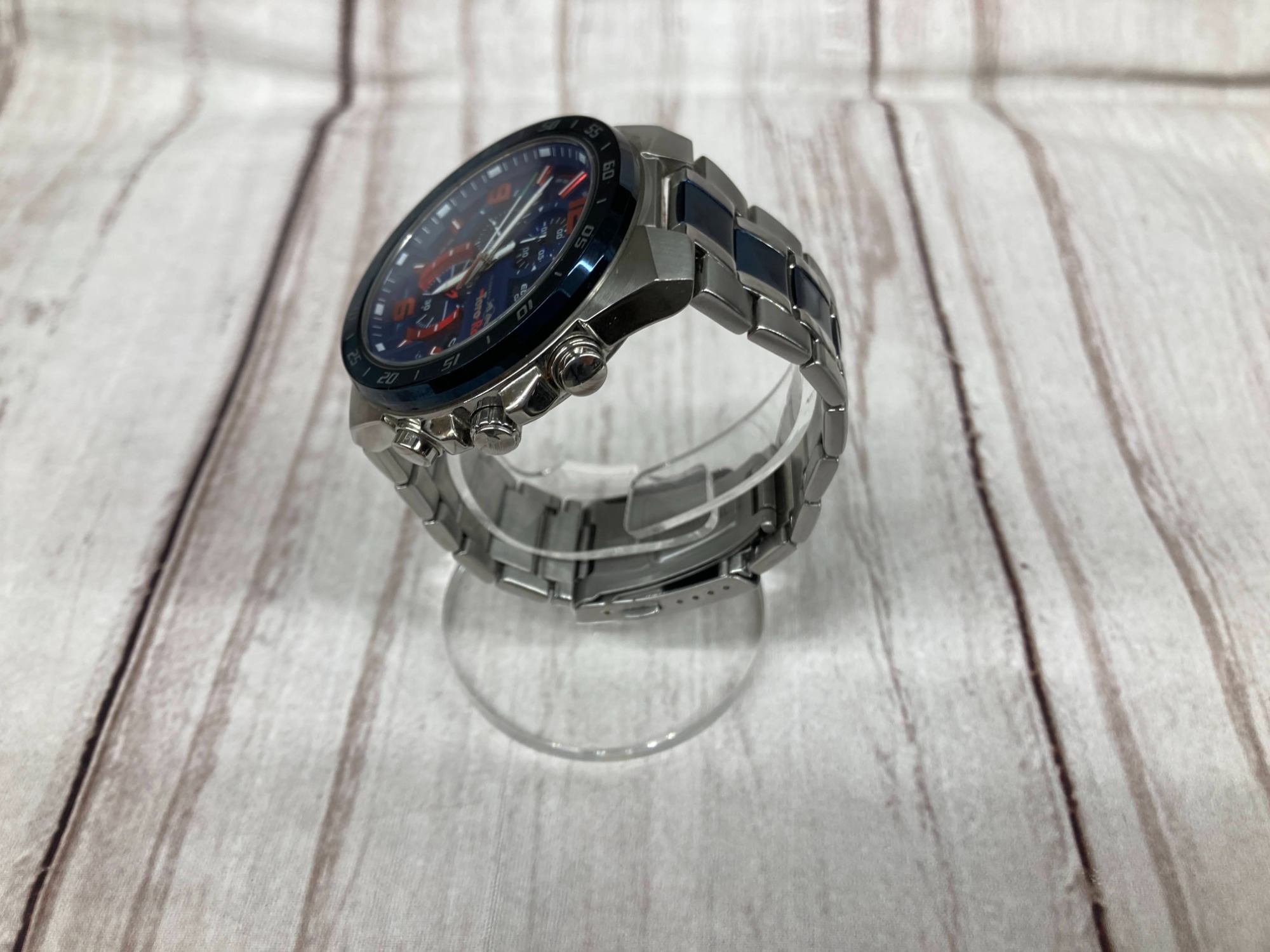 【限定】カシオ エディフィス トロロッソモデル クロノグラフ デイト 腕時計 エディフィス × F1！ レーシングカーをモチーフにした薄型クロノグラフ