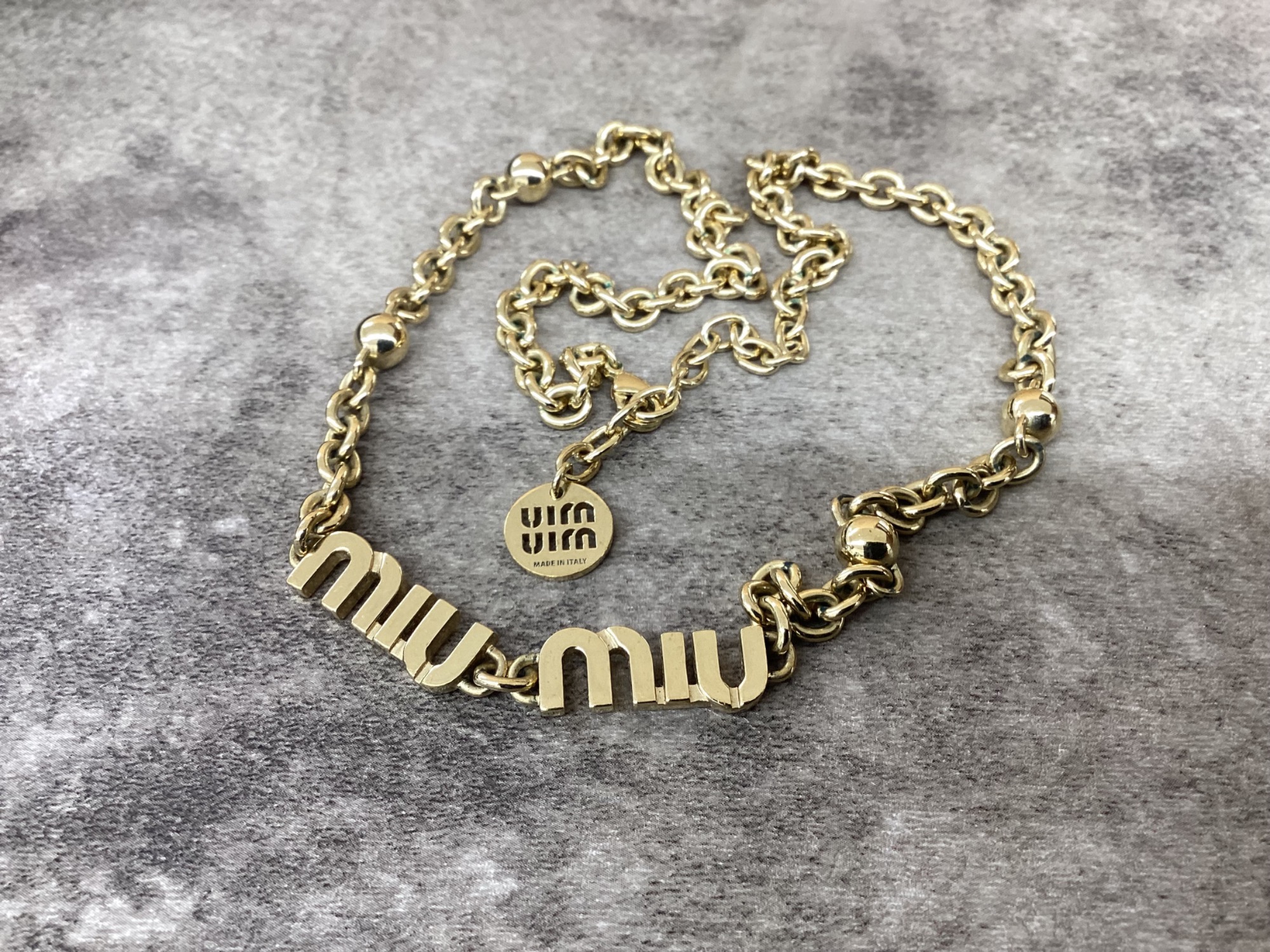 METAL アクセサリー MiuMiu ミュウミュウ メタル ネックレス