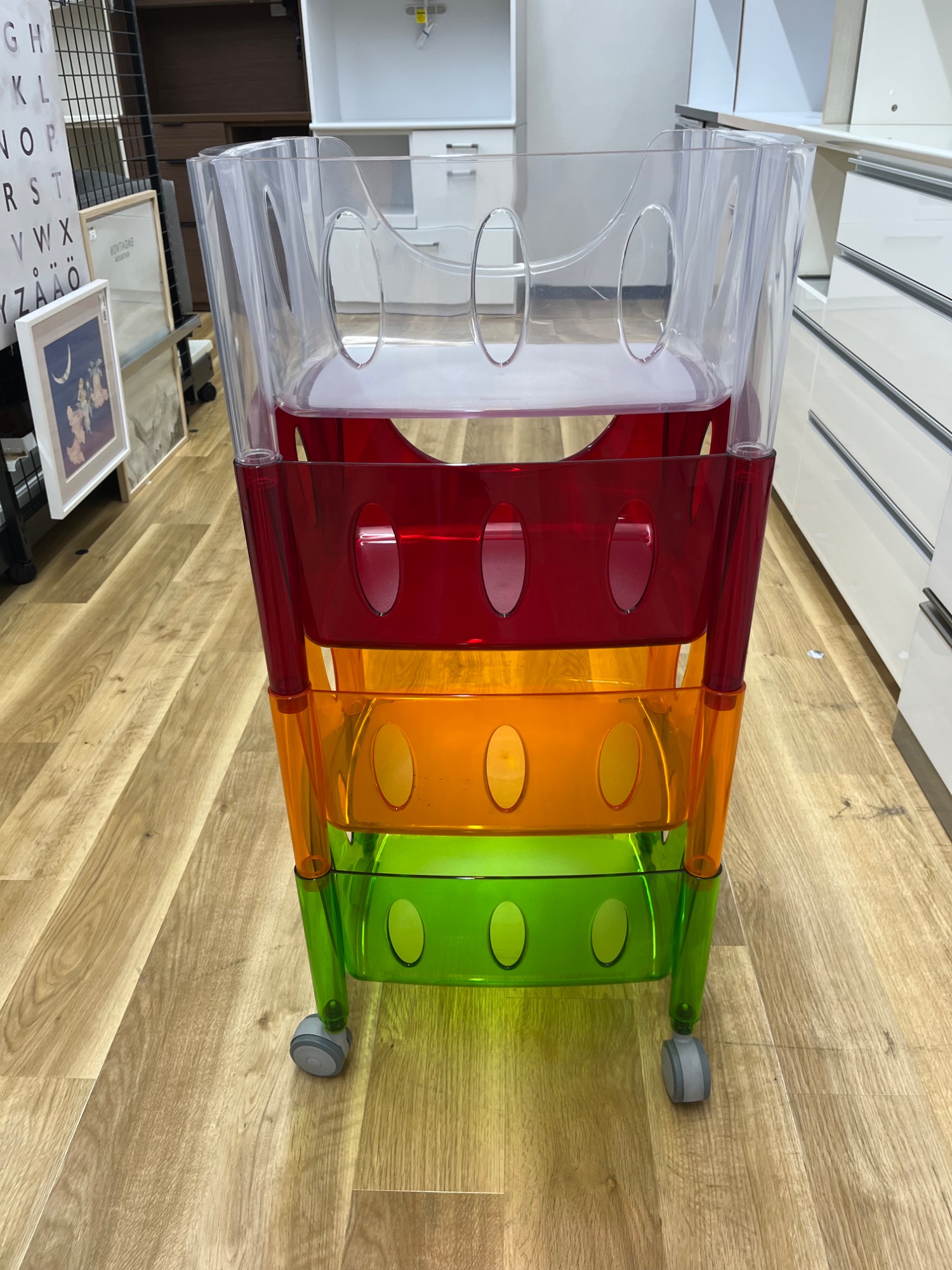 guzzini (グッチーニ) スタッキングバスケット マルチワゴン