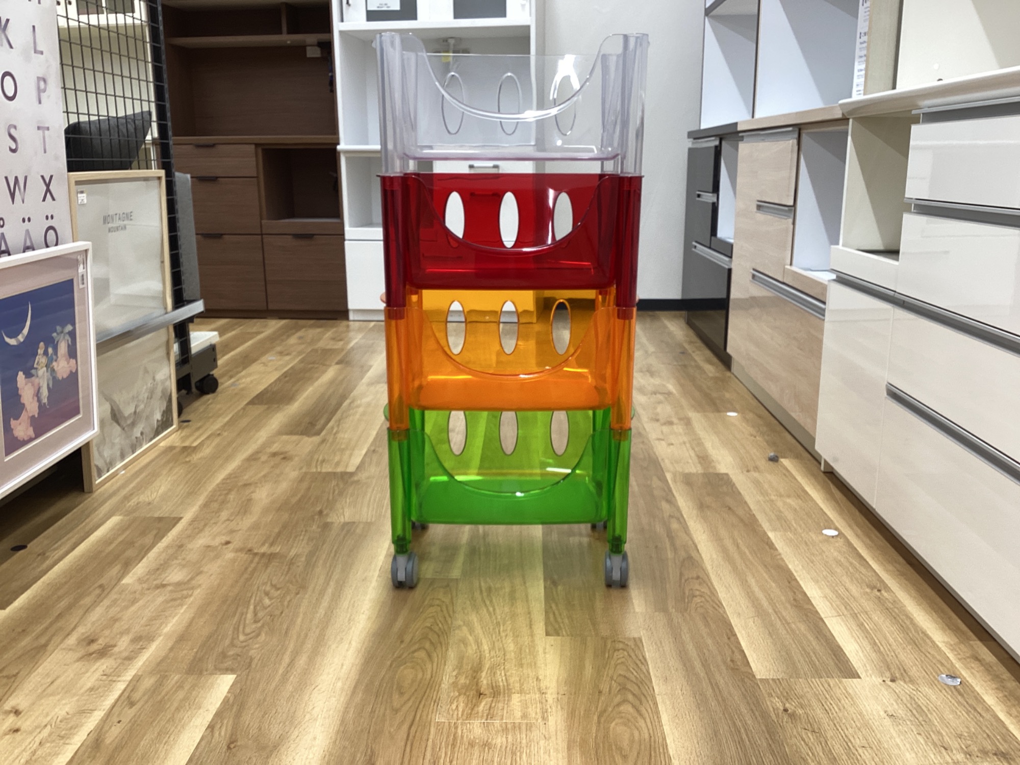 イタリア製 グッチーニ ワゴン ラック バスケット キャスター付き 収納 4段 guzzini (グッチーニ) スタッキングバスケット マルチワゴン